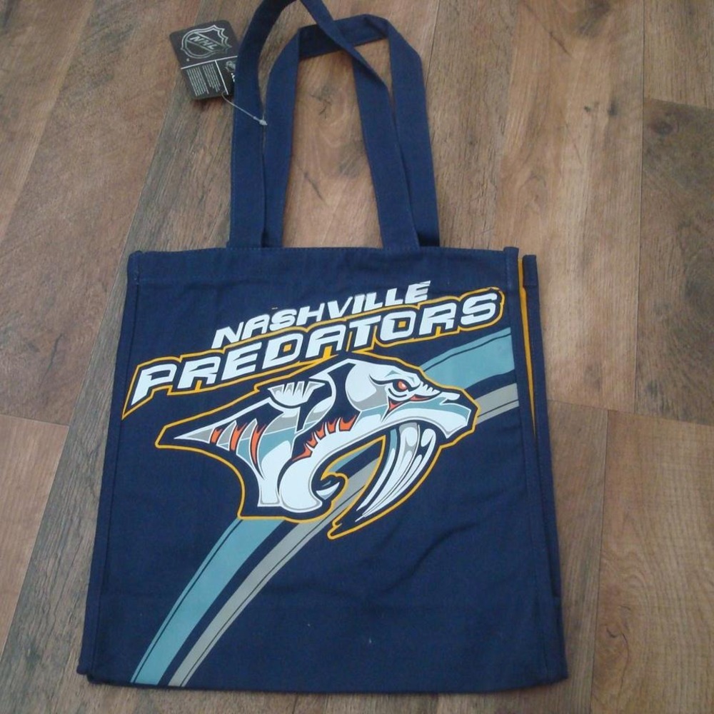 NASHVILLE‎ PREDATORS 13X13 BAG PURSE VINTAGE NEW TAILGATE HANDBAG TOTE